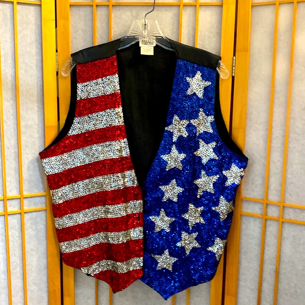 Unisex Flag Sequin Vest